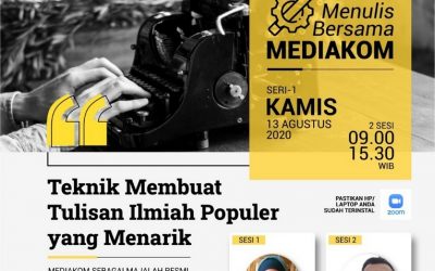 Webinar Menulis Bersama Mediakom, 13 Agustus 2020