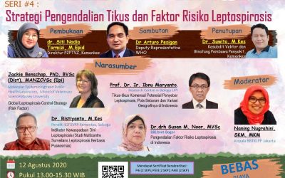 Seminar Daring Leprospirosis Seri #4: Strategi Pengendalian Tikus dan Faktor Leptospirosis, 12 Agustus 2020