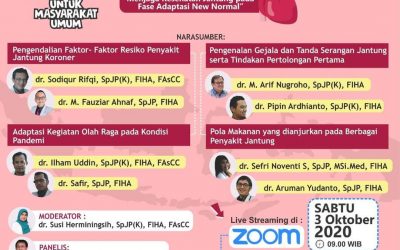 Seminar Awam Hari Jantung Sedunia “Menjaga Kesehatan Jantung Pada Fase Adaptasi New Normal”, 3 Oktober 2020