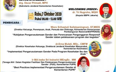 Seminar Nasional Pengarusutamaan Gender Bidang Kesehatan “Program Pelayanan Kesehatan Yang Responsif Gender”, 7 Oktober 2020