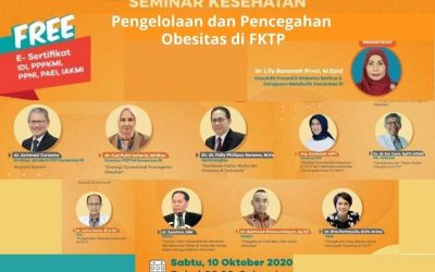 Seminar Kesehatan Pengelolaan dan Pencegahan Obesitas di FKTP, Sabtu 10 Oktober 2020