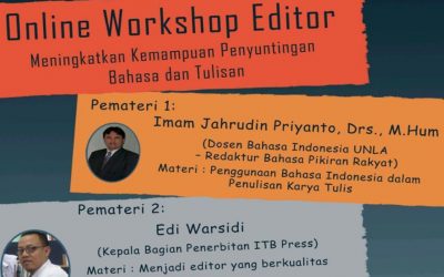 Online Workshop Editor “Meningkatkan Kemampuan Penyuntingan Bahasa dan Tulisan”