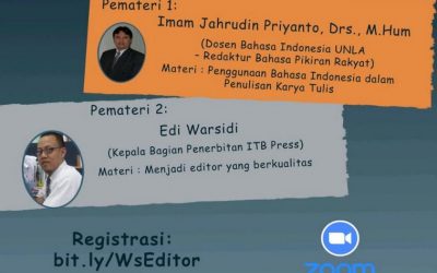 Online Workshop Editor Loka Litbang Kesehatan Pangandaran 2021