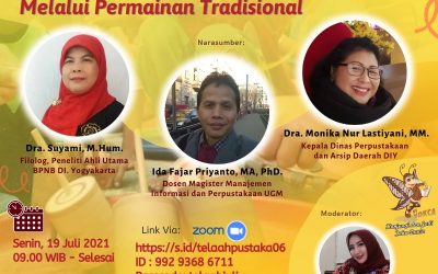 Webinar Pembentukan Karakter Budaya Literasi Baca Anak Melalui Permainan Tradisional, Senin 19 Juli 2021