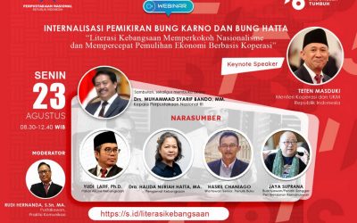 Webinar Internalisasi Pemikiran Bung Karno dan Bung Hatta: Literasi Kebangsaan Memperkokoh Nasionalisme dan Mempercepat Pemulihan Ekonomi Berbasis Koperasi, Senin 23 Agustus 2021