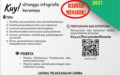 Lomba Infografis Promosi Pustaka Kementan Dalam Rangka Hari Kunjung Perpustakaan 2021, 18 Juni-17 Agustus 2021