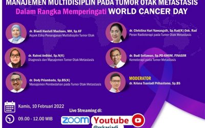 Seminar Medis Online RSUP Dr. Kariadi Hari Kanker Sedunia: Manajemen Multidisiplin Pada Tumor Otak Metastasis. Kamis, 10 Februari 2022